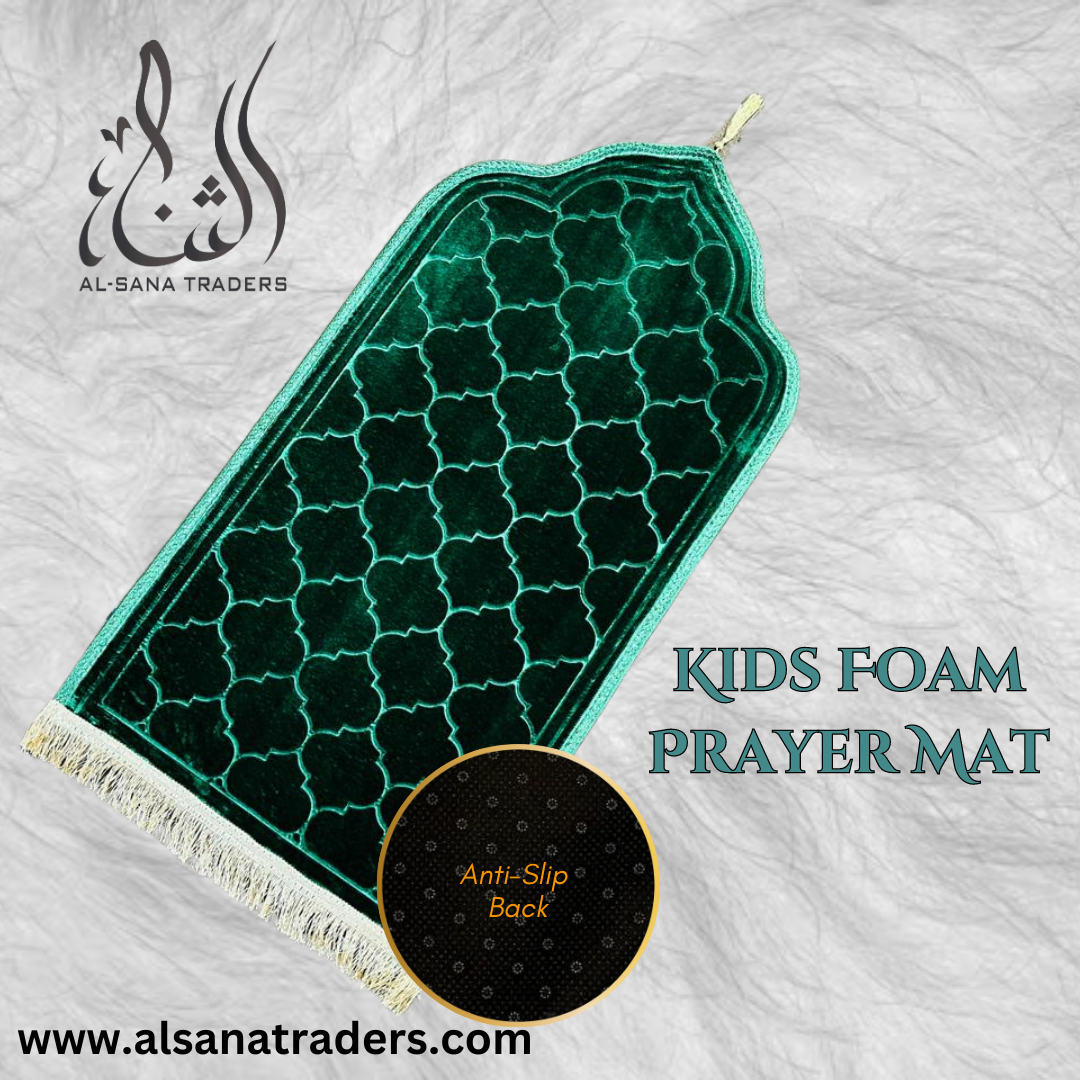 Foam Kids Prayer Mats - Mehrab Shape with Anti-Slip Back for Ages 5 to 12