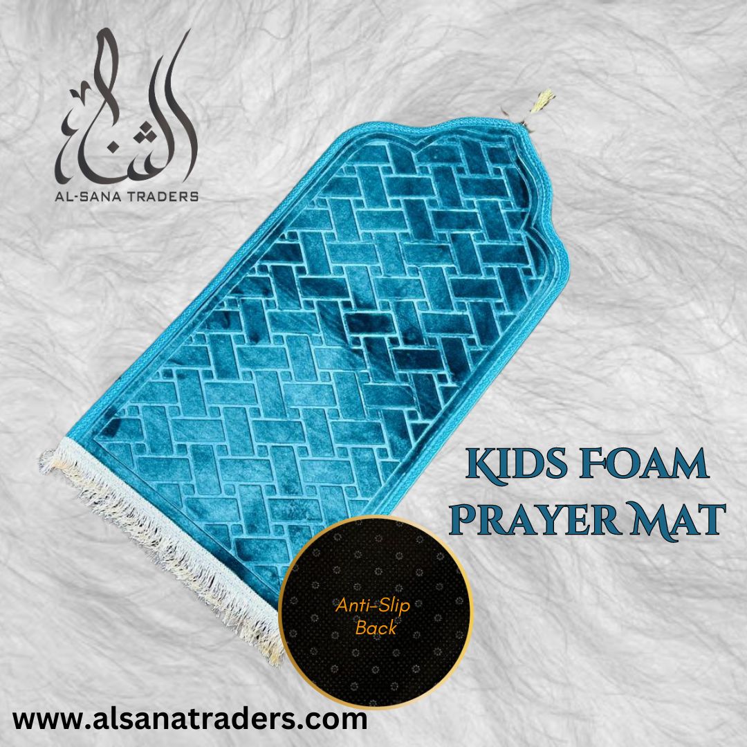 Foam Kids Prayer Mats - Mehrab Shape with Anti-Slip Back for Ages 5 to 12