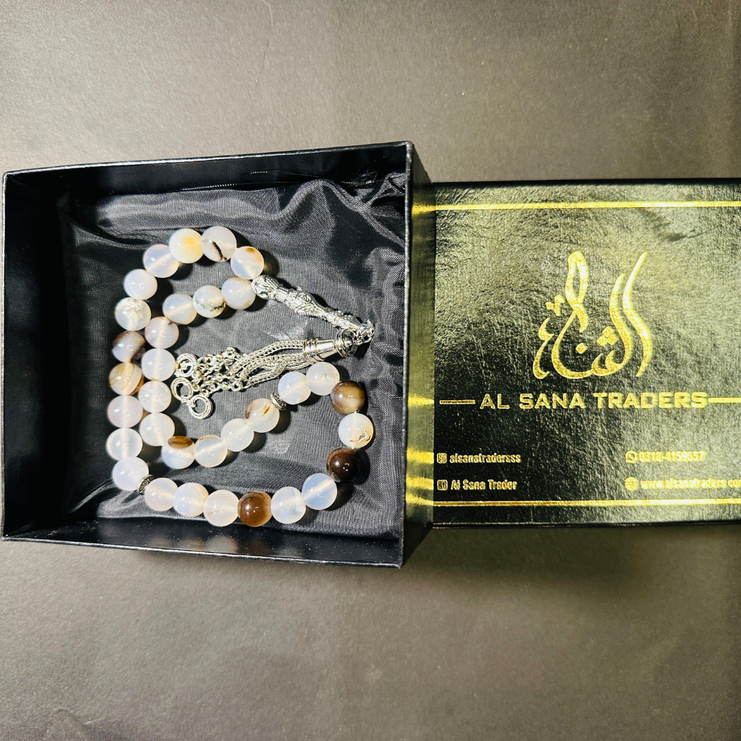 33 Beads Shajri Aqeeq Stone Tasbeeh 10mm beads size